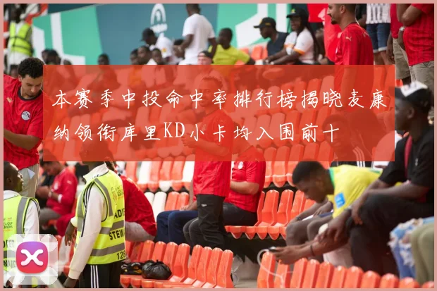 本赛季中投命中率排行榜揭晓麦康纳领衔库里KD小卡均入围前十